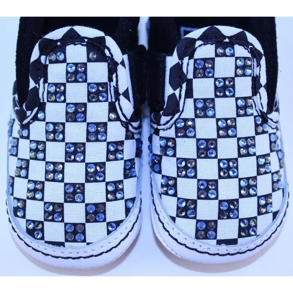 Vans Checkerboard Classic Slip-On Crystal Sneakers